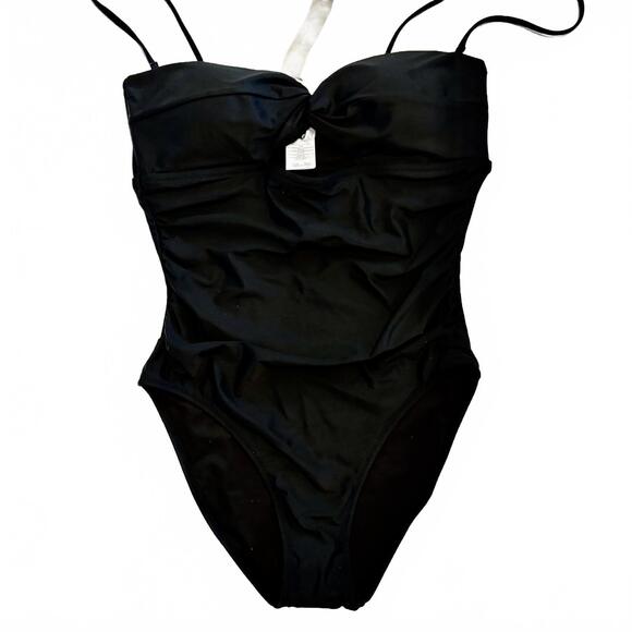 NWT J. Crew Gemma 1 Pc Ruched Keyhole Swimsuit Straps 10 - Picture 3 of 9